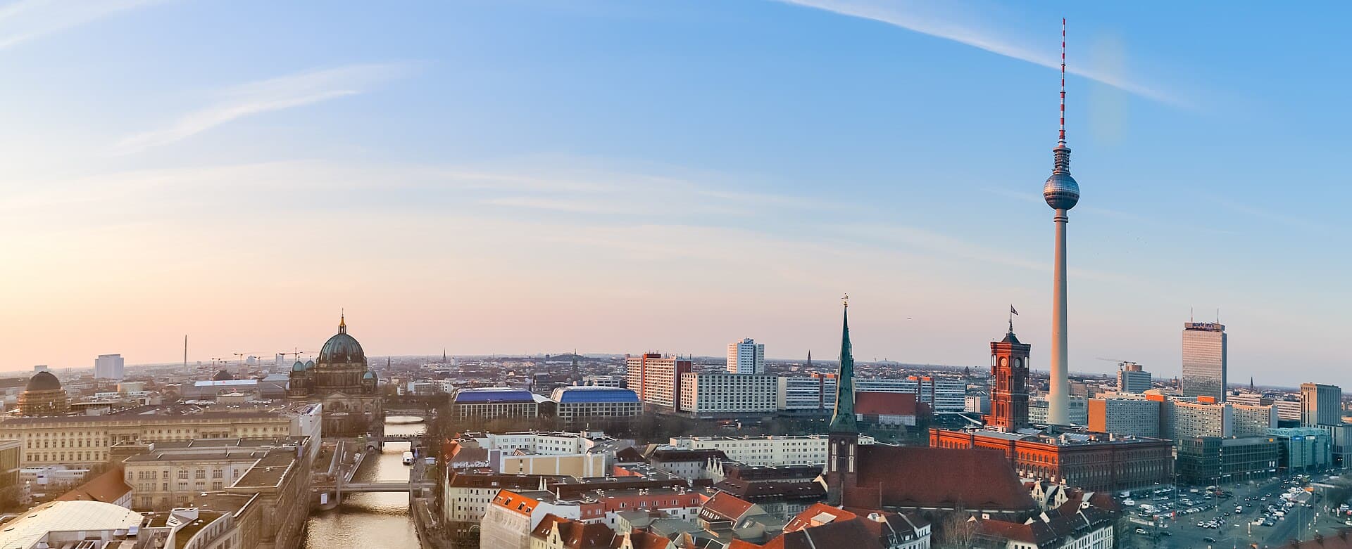 Aerial view over Berlin